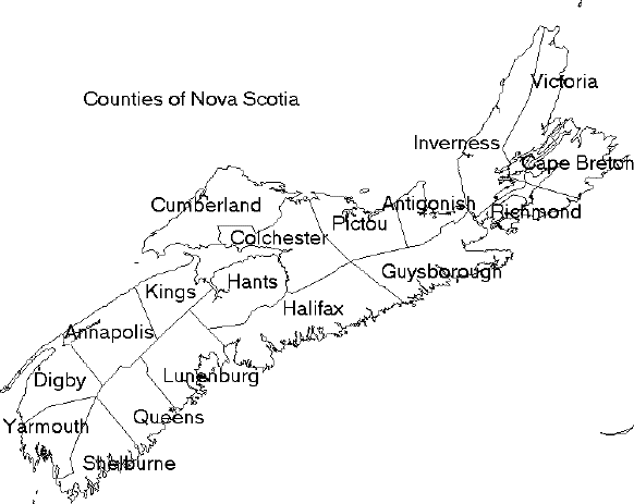 Nova Scotia county map