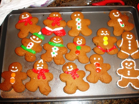 Decorating the cookies