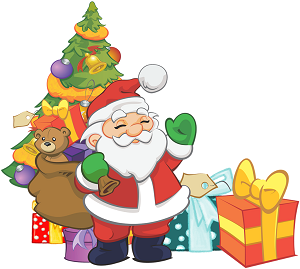 Free To Use Public Domain Santa Claus Clip Art - Santa And Christmas Tree Clipart - Png Download (663x595), Png Download